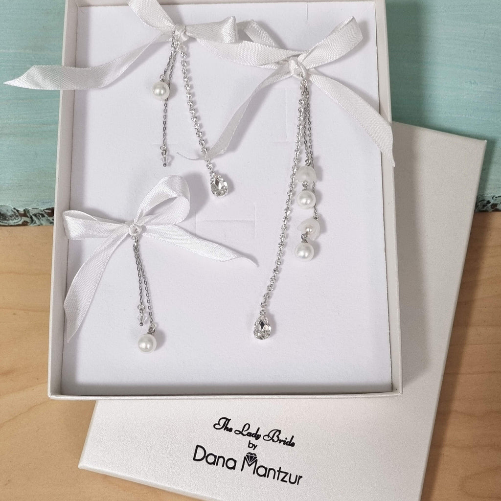 סיכות בובי שרשרת שיער קריסטל