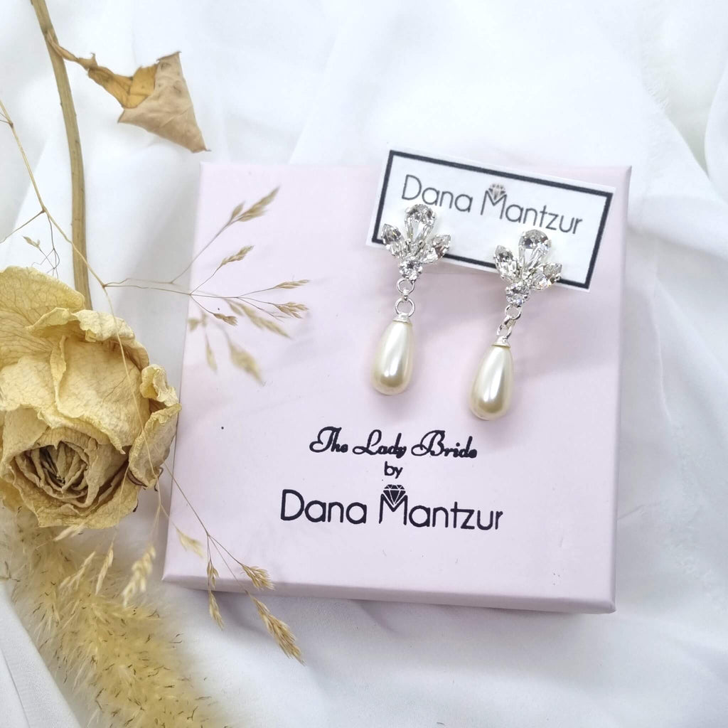 עגילי קריסטל סברובסקי לכלות