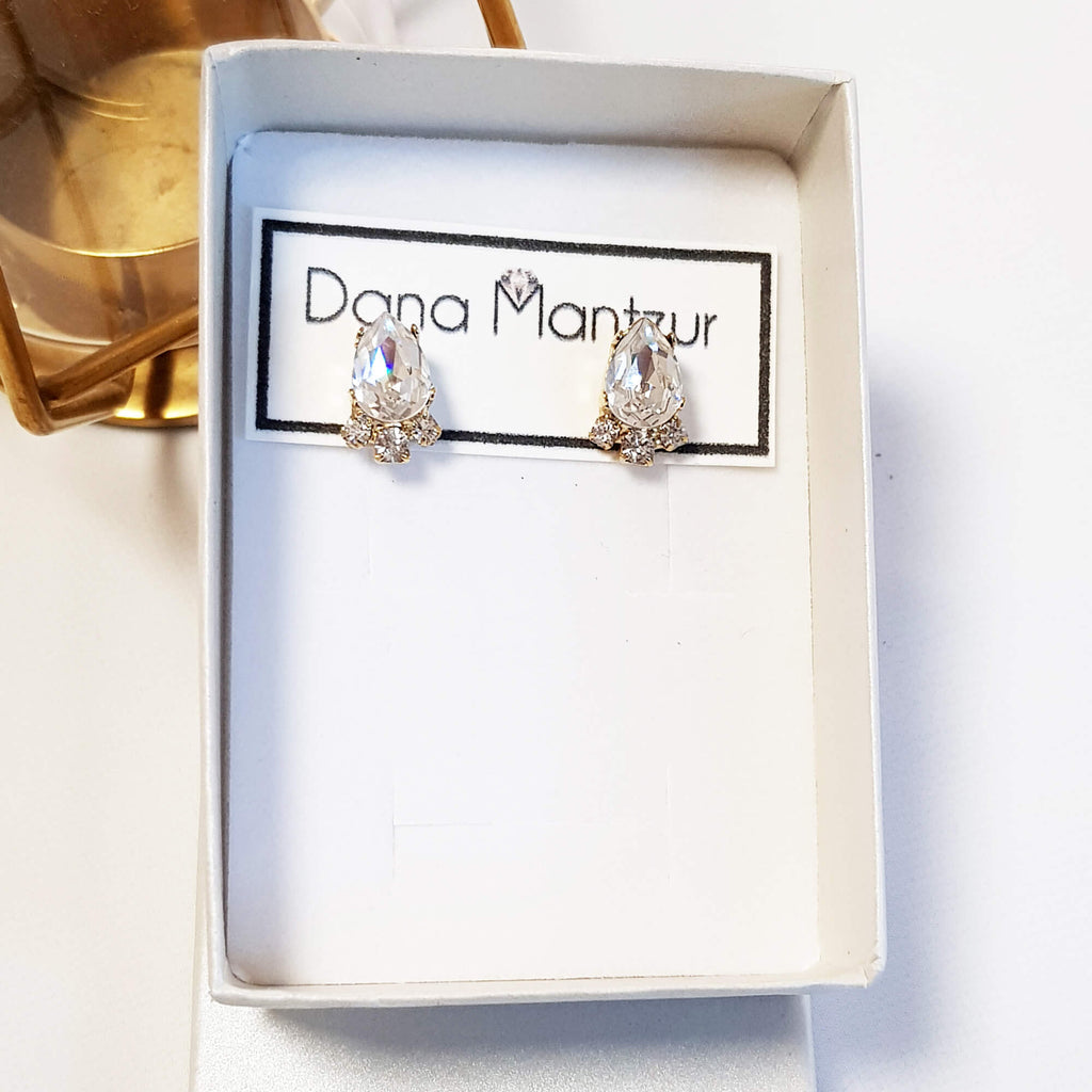 תכשיטי חתונה, עגילי פרינסס לכלות וערב, דנה מנצור