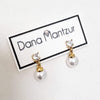 Gold pearl earrings, Dana Earrings, The Lady Bride