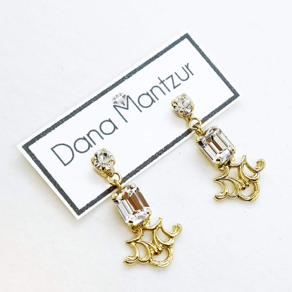 עגילי וינטג' בסגנון אר דקו, עגילי Sandy, The Lady Bride