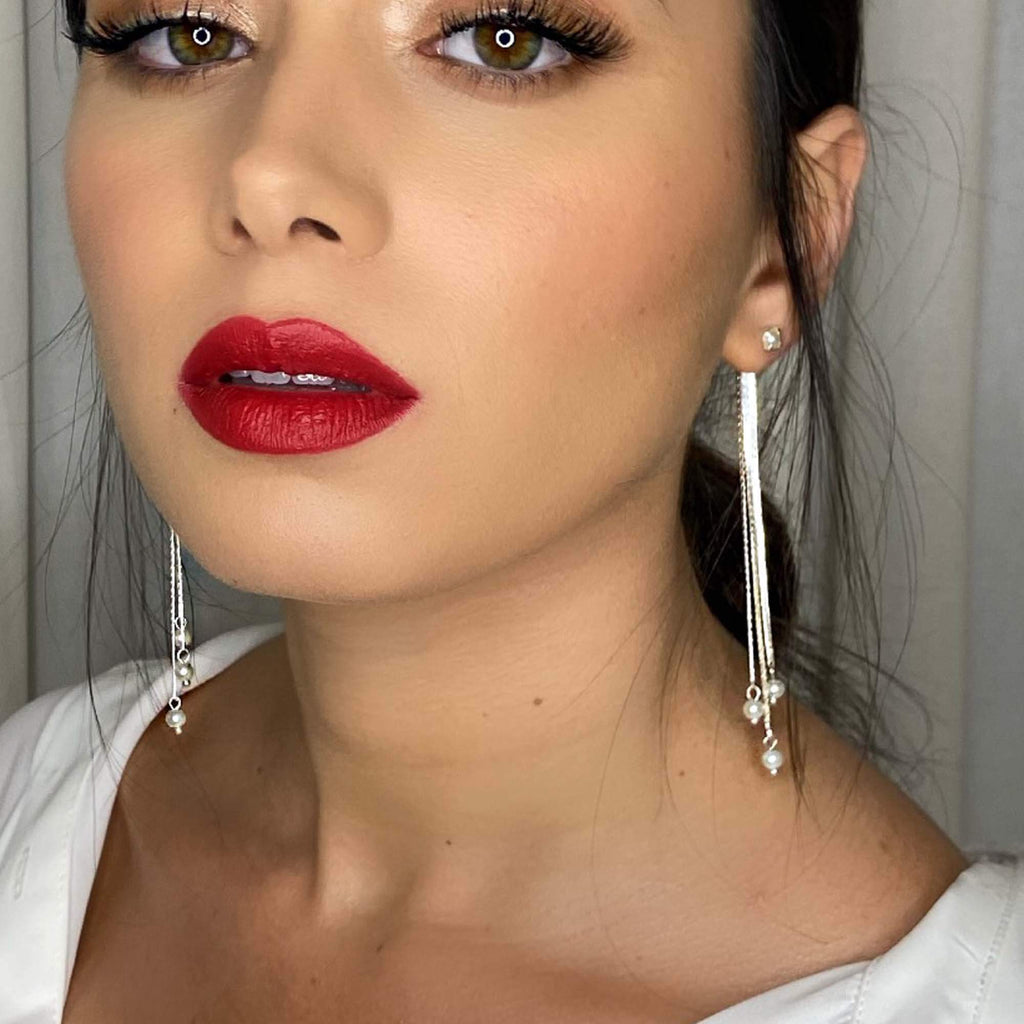 עגילי מניפה מינימליסטיים