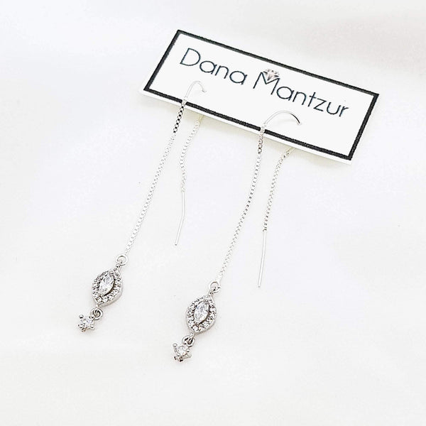  Petra earrings, chain ear threader earrings, Dana Mantzur