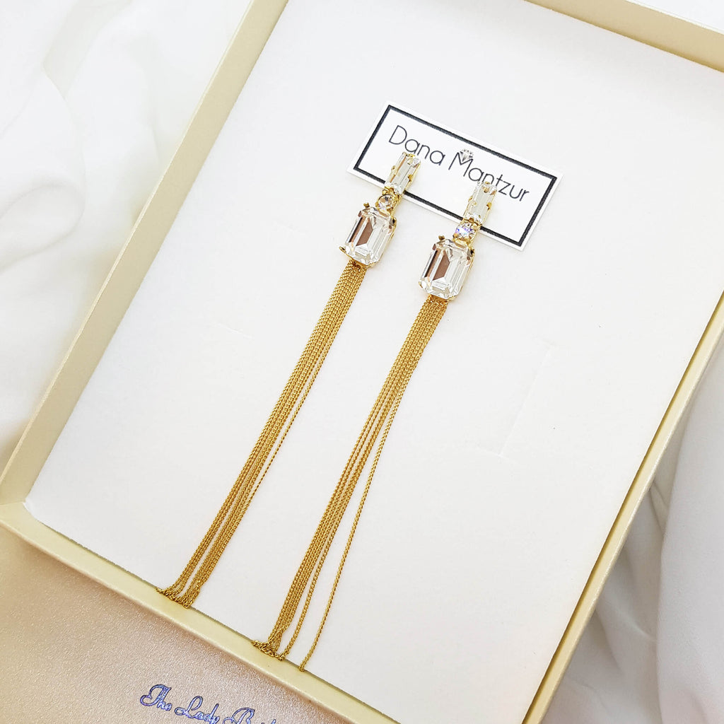 עגילי פרנזים בסגנון אר דקו, עגילי בלה, דנה מנצור