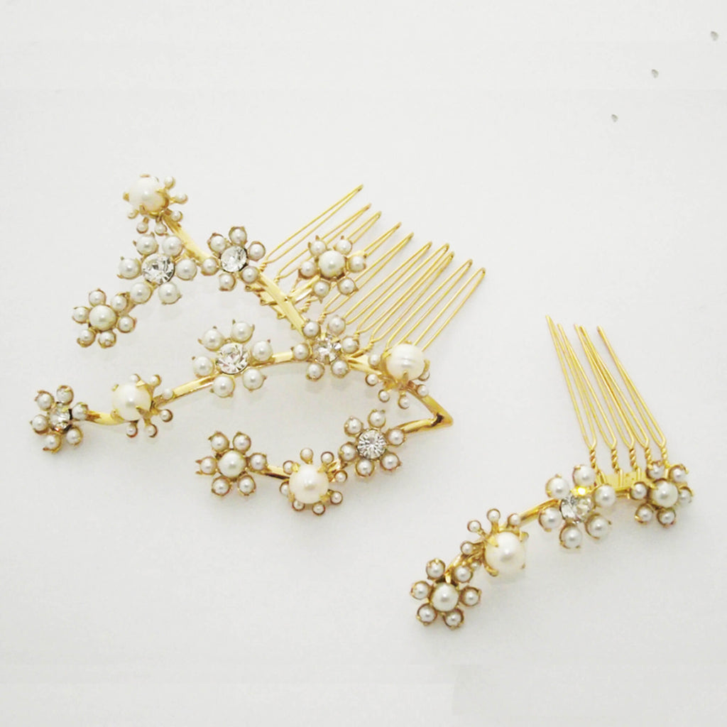 סט מסרקיות לשיער פרחוני