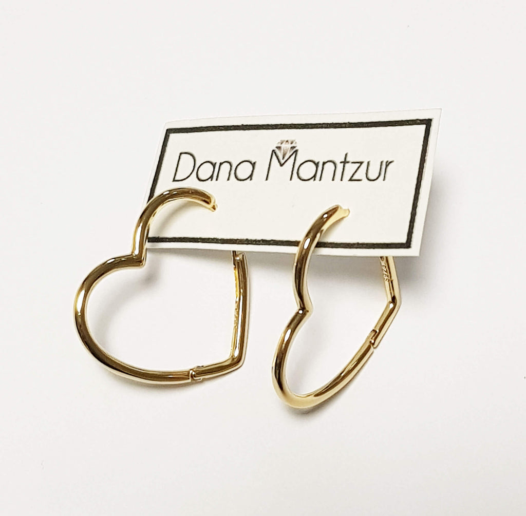 עגילי לב לילדות כסף, דנה מנצור