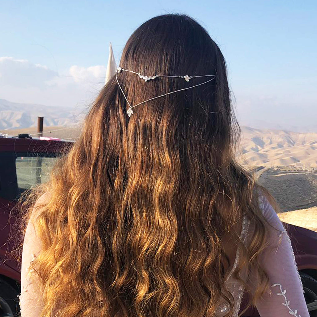 שרשרת שיער לכלות מינימליסטית, שרשרת שיער ויקי, דנה מנצור