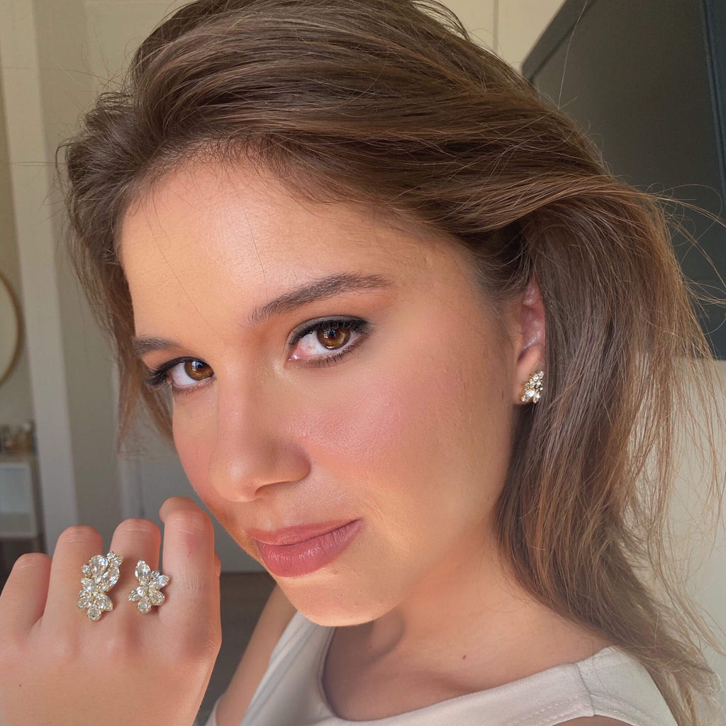 עגילי פירמידה, עגילים קז'ואל צמודים לאוזן, דנה מנצור