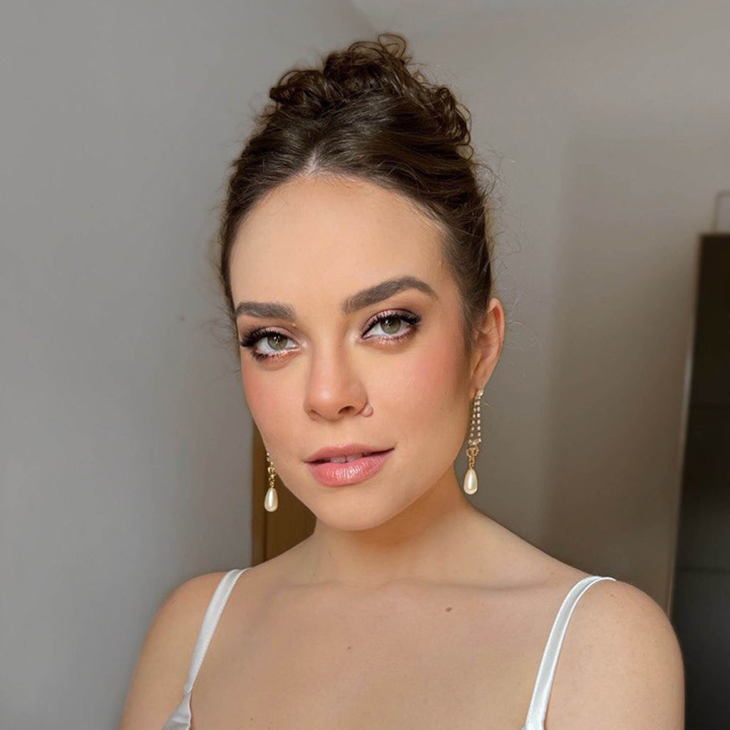 עגילי פנינה ארוכים, עגילי מארי, דנה מנצור