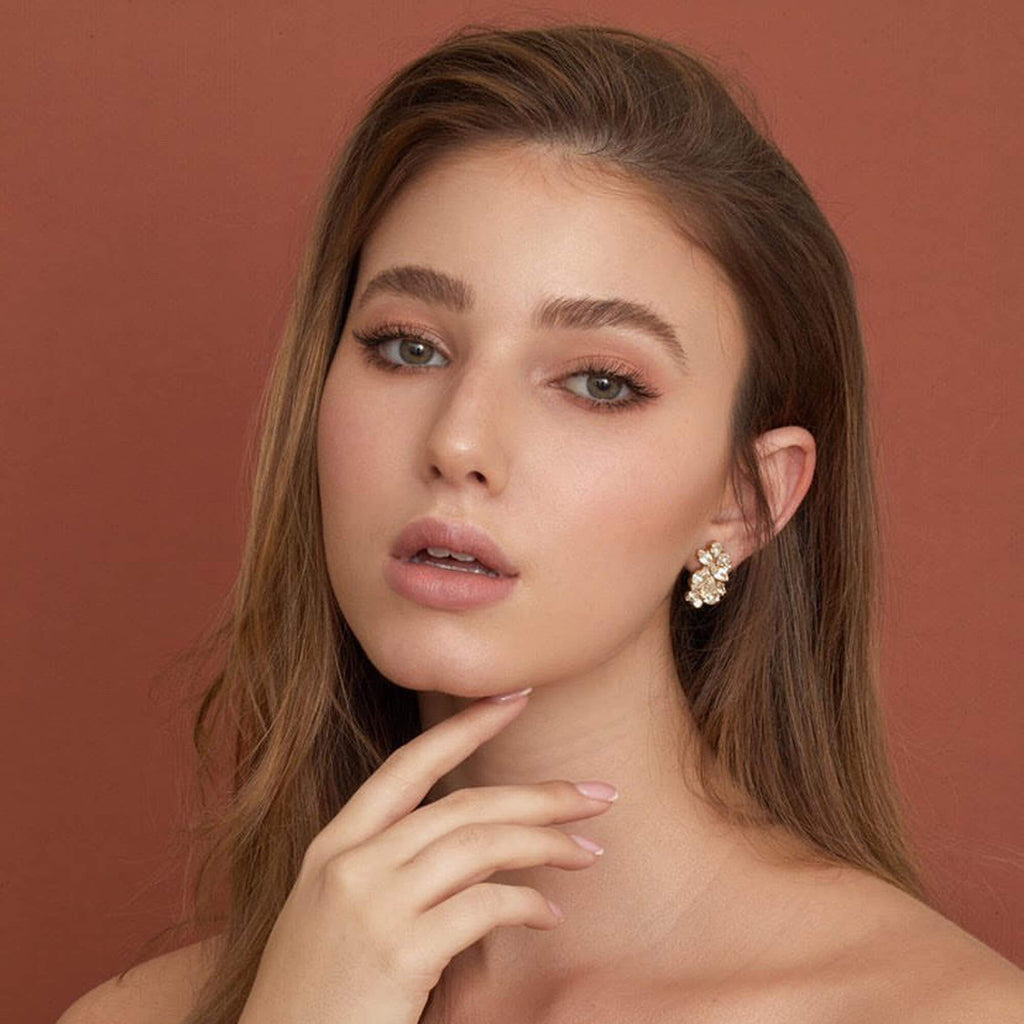 עגילי כלה גדולים נוצצים, עגילי אביטל - דנה מנצור