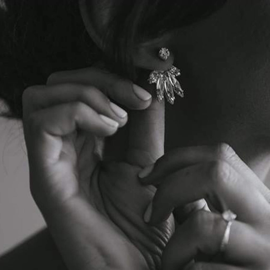 תכשיטים לכלות - עגילי מניפה