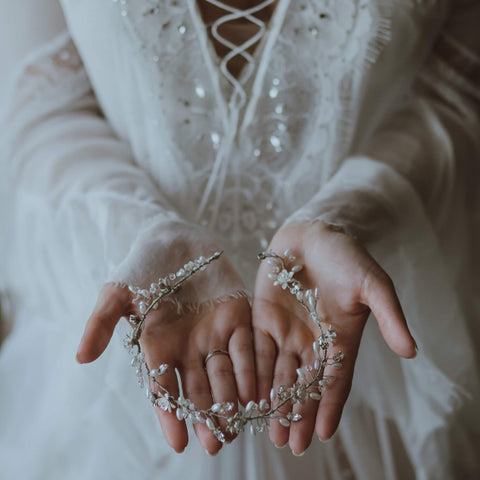 Pearl headpiece for brides