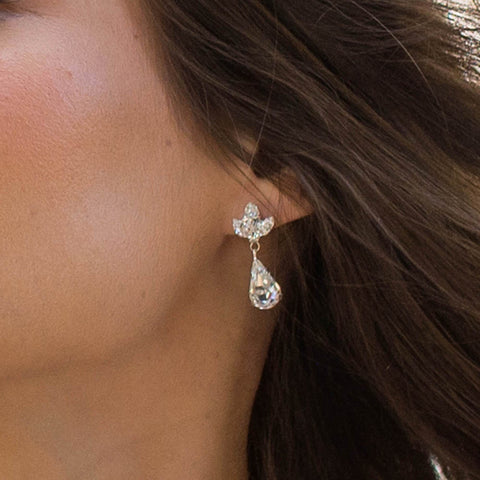 Drop crystal earrings