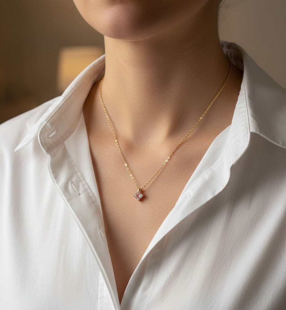 Tourmaline birthstone gold necklace - Dana Mantzur