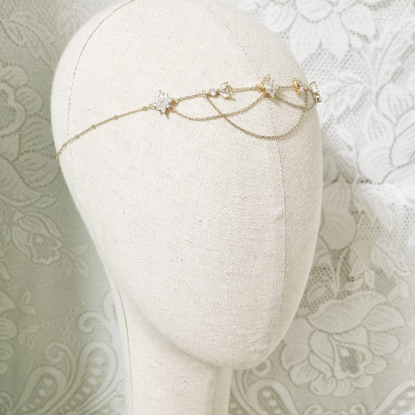 Wedding forehead accessories | Kim Forehead Band | Dana Mantzur