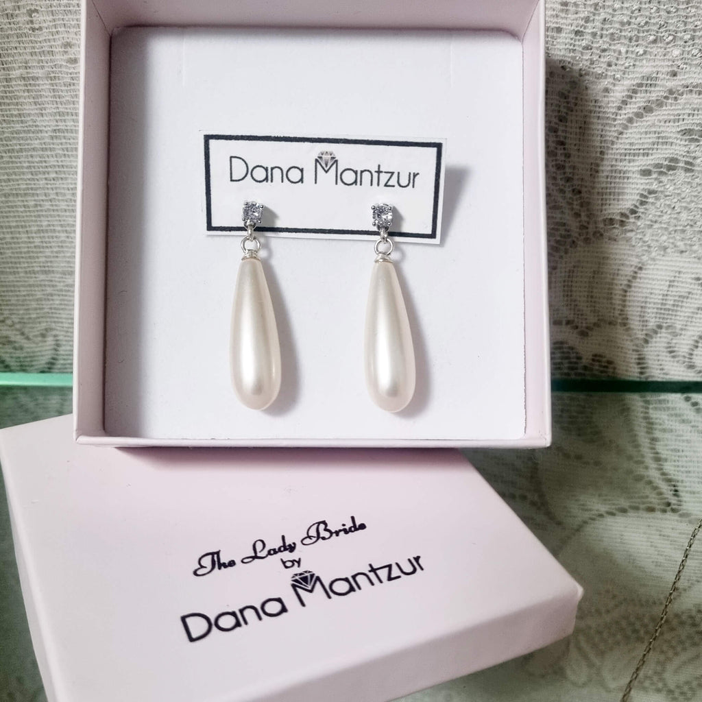 Adi Earrings | classic bride earrings | The Lady Bride