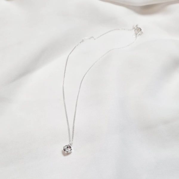 Solitaire Necklace minimalistic necklace  | The Lady Bride