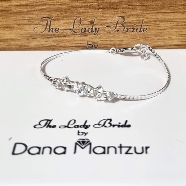 Coral Small Bracelet | Wedding crystal bracelet | Dana Mantzur