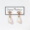 Hodaya Earrings: Rose gold pearl Earrings | Dana Mantzur