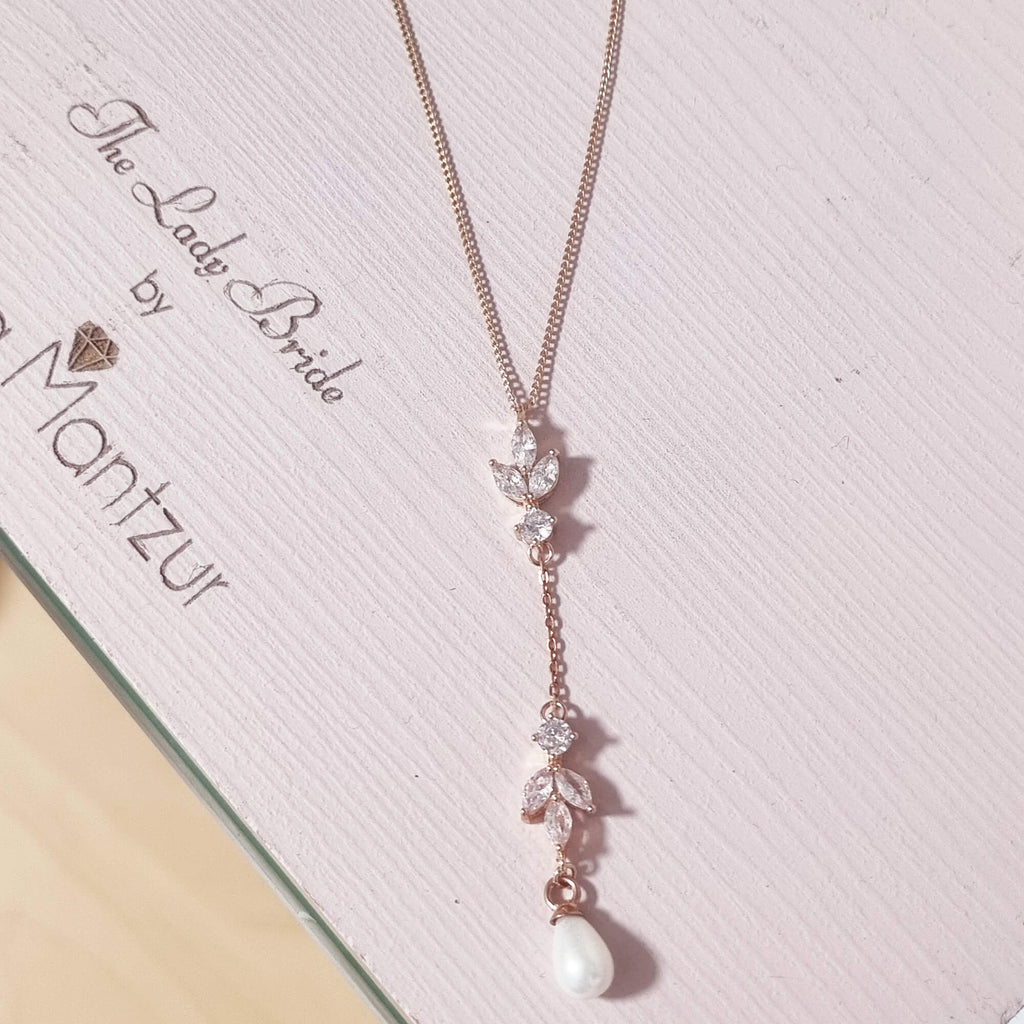 Darlin Necklace - Rose gold Bridal necklace | Dana Mantzur