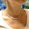 Light Blue Pearl Necklace | I love Israel necklace | The Lady Bride