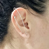 Illusion earring: Allover line ear climber | Dana Mantzur