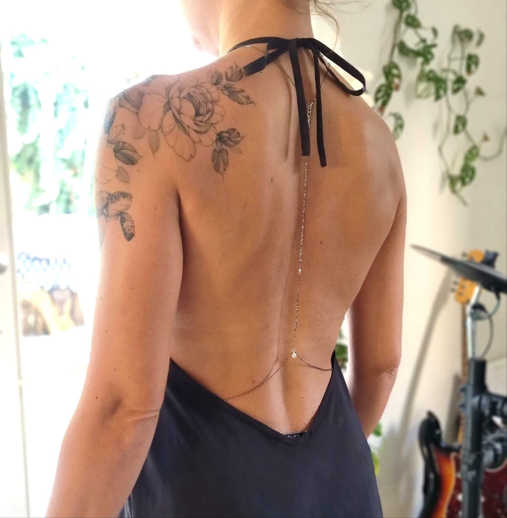 Disco back necklace | Y Backless dress necklace | Dana Mantzur Disco back necklace | Y Backless dress necklace | Dana Mantzur