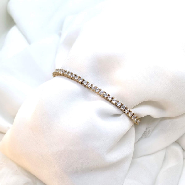 Tennis Bracelet | Gold rhinestone bracelet | Dana Mantzur