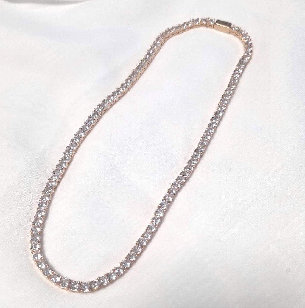 Tennis necklace, Rose gold tennis Necklace | Dana Mantzur