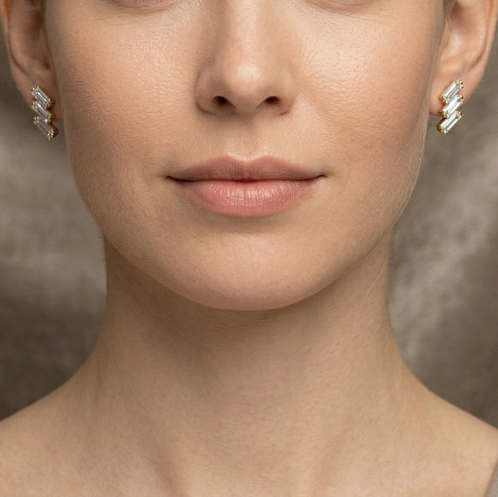 woman diamond earrings 