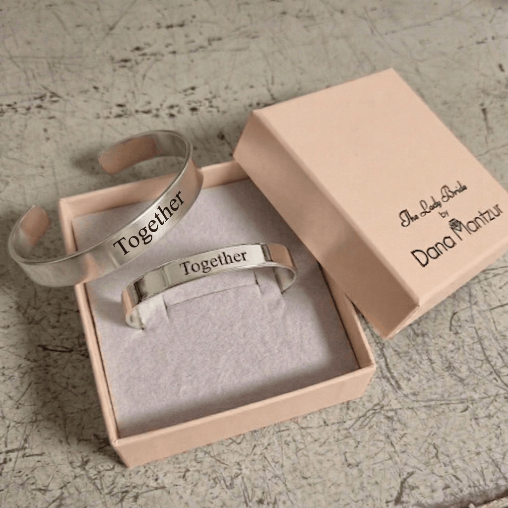 Personalized engraved silver cuff bracelet