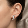 Baguette diamond crystals earrings 