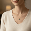 May birthstone Emerald Gold Necklace - Dana Mantzur
