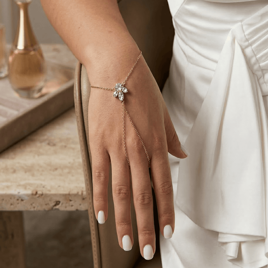 Crystal hand chain for brides