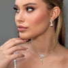Silver zirconia necklace | Loren necklace | The Lady Bride