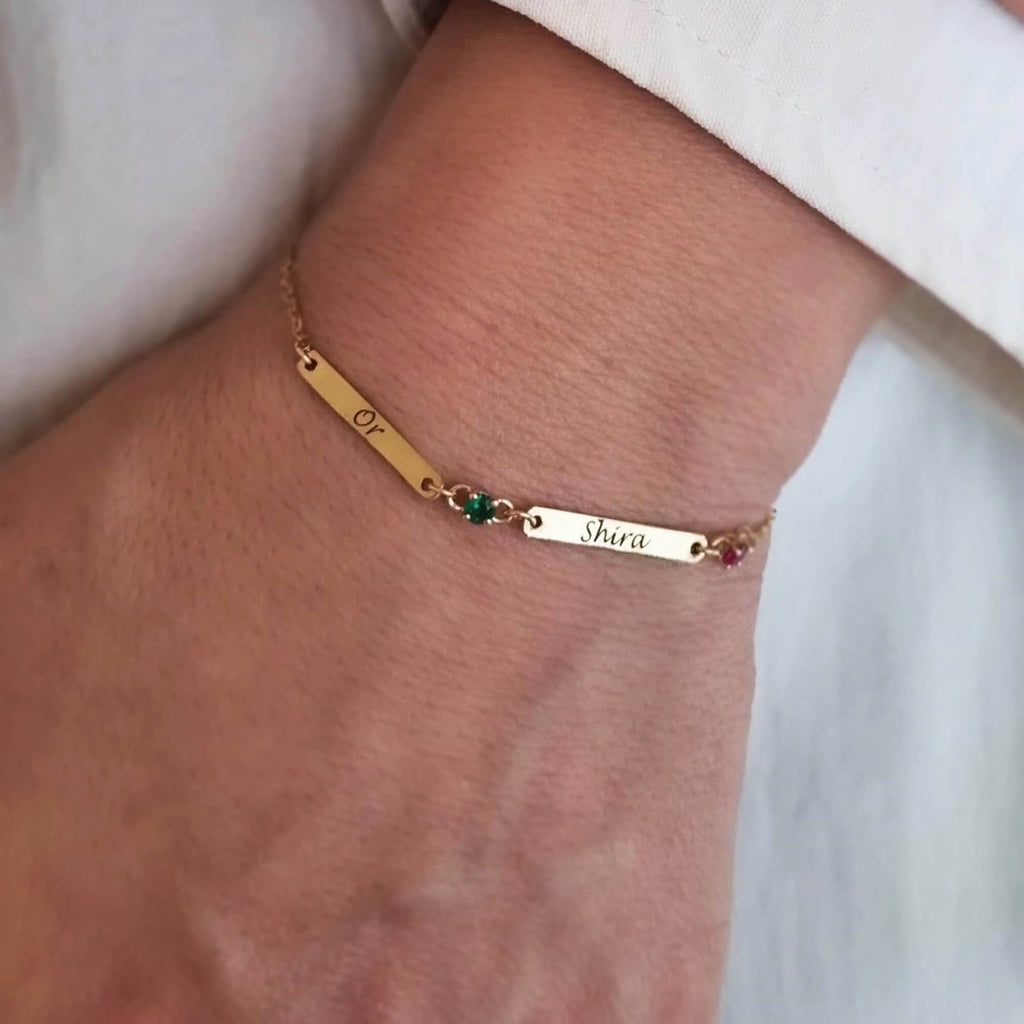 Birthstone Custom Name Bracelet | Dana Mantzur