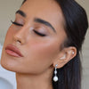 Koral Earrings - Zirconia real ivory pearl earrings | The Lady Bride