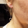 Double Triangle Earrings, Silver earrings for her | Dana Mantzur