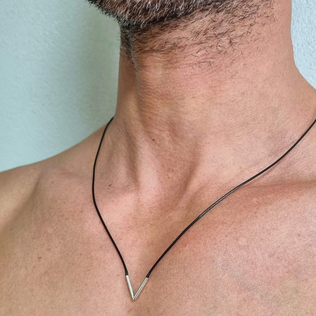 Vegan chain, Triangle unisex Necklace, Dana Mantzur