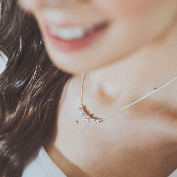 Trang necklace | Delicate rhinestone chain  | The Lady Bride