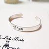Initial name bracelet, Engraved silver bracelet, Dana Mantzur