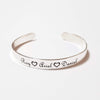 Open cuff bracelet, Engraved silver bracelet, Dana Mantzur