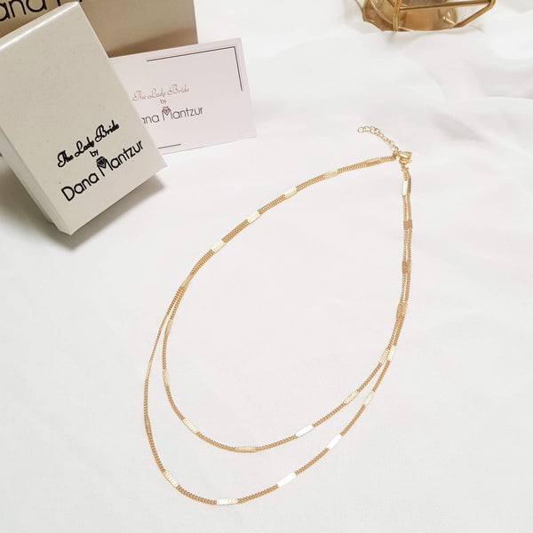 Gold Layered Necklace, Dana mantzur