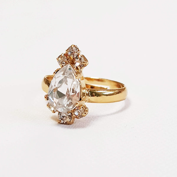Drop crystal ring, Queen Ring, The Lady Bride