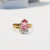 Pink Cocktail ring, Princess ring, The Lady Bride