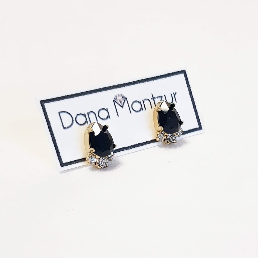 Black and gold earrings, Princess earrings, The Lady Bride  