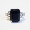 Goth Silver black ring< Elizabeth ring. Dana Mantzur