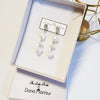 Freshwater  pearl earrings, Tiffany earrings, Dana Mantzur