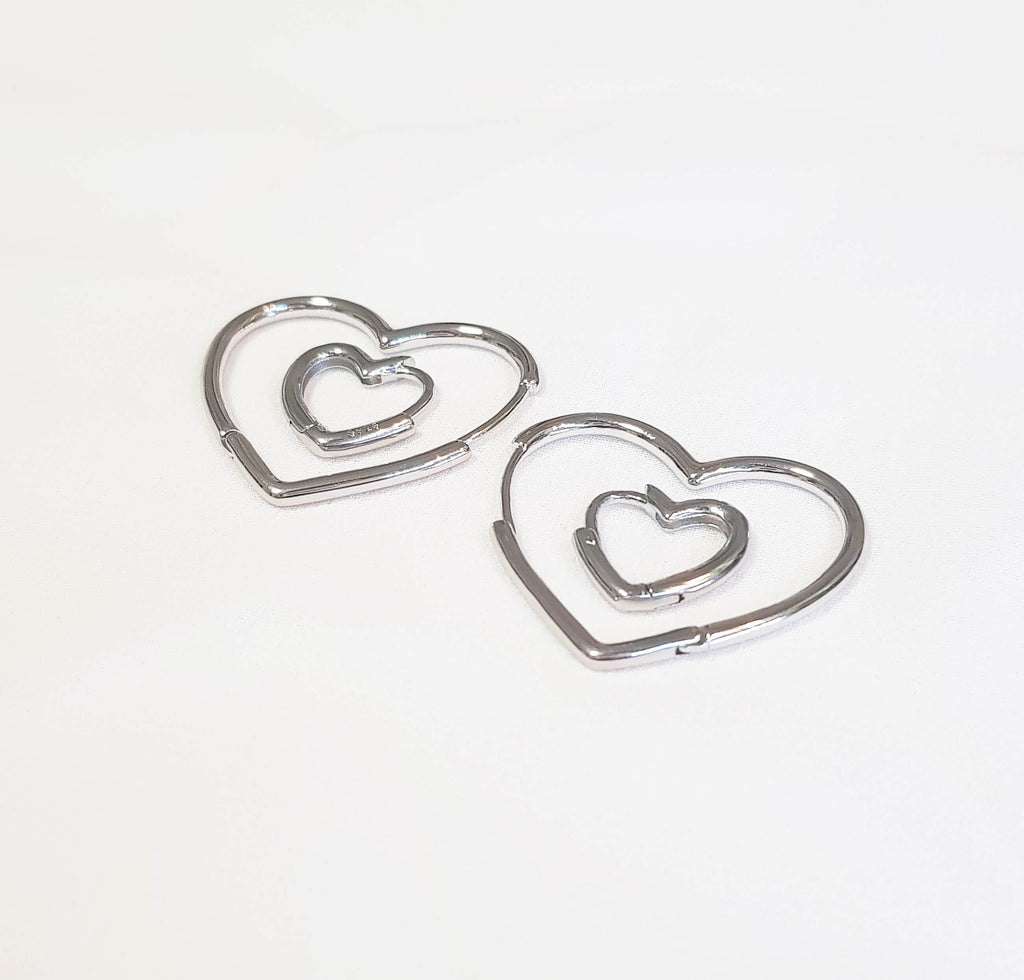 Girlfriend gift ideas, Heart hoops set, Dana Mantzur