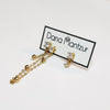 Gold Double Lobe Post Earring, Galaxy earring set, Dana Mantzur